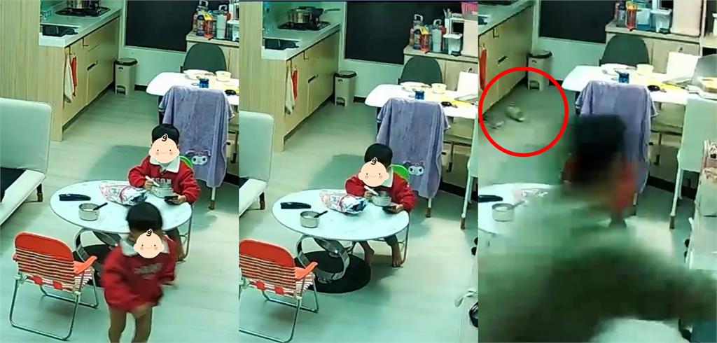 2寶爸被強震嚇壞「秒衝房間找老婆」！留兒在客廳「滿臉問號」42秒避難片曝光