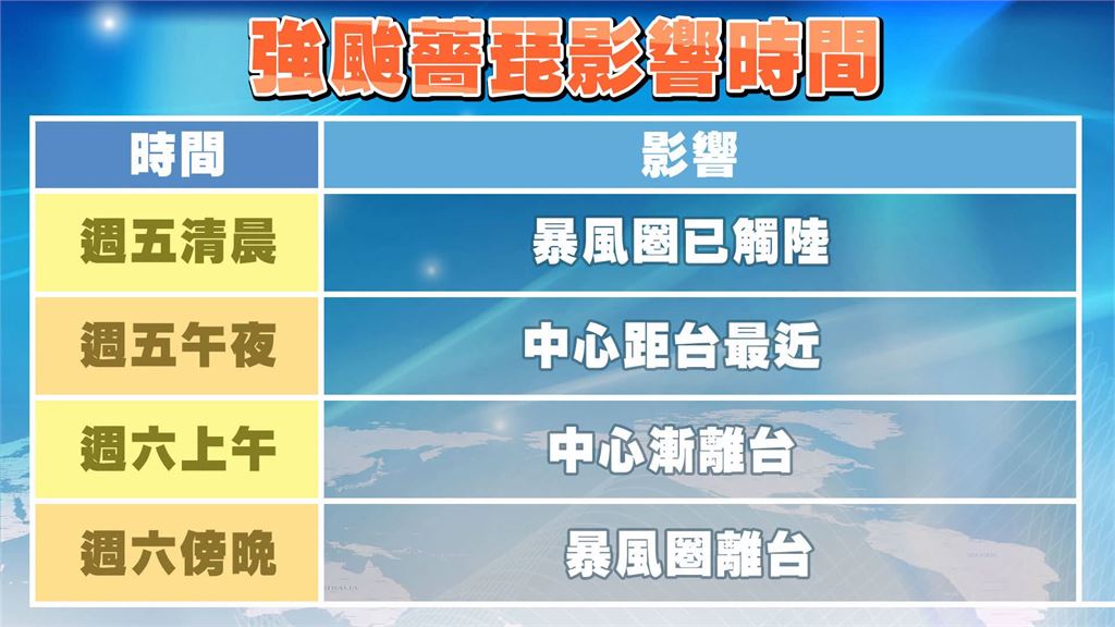薔琵暴風圈進入花東！「這時間」最接近台灣　專家示警防強風豪雨