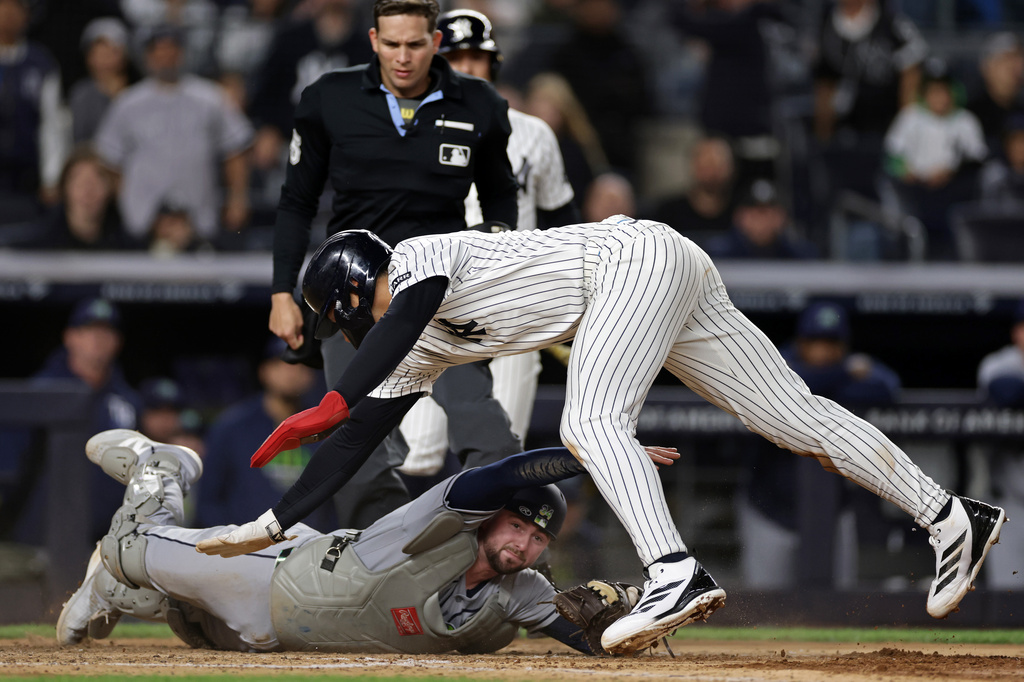 MLB(影)／神乎其技的「極限閃躲滑壘」！小隆巴德煞車＋飛越捕手全場全看傻了