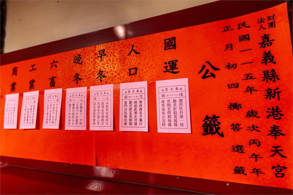 新港奉天宮國運籤出爐！廟方驚呼：媽祖給出「上上籤」實在不簡單