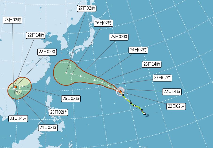 快新聞／颱風假要來了？台灣門口驚見新熱帶低壓　第20號颱風「簡拉維」最快明日生成