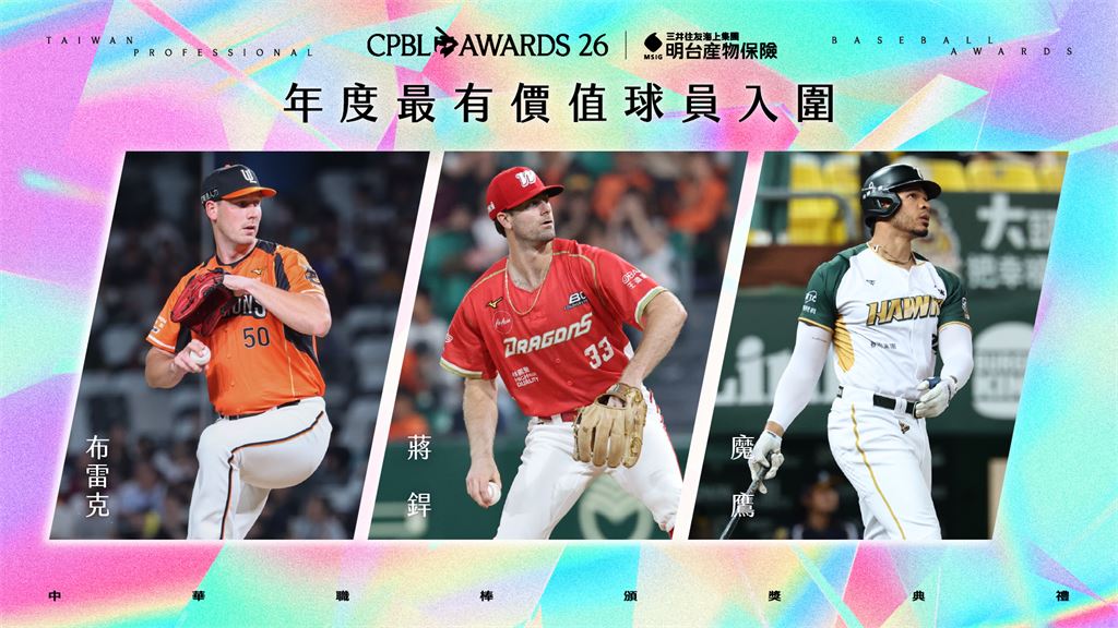 中職／本土槓龜！魔鷹入圍年度MVP尬雙洋投布雷克、蔣銲　11/2揭曉最終得主