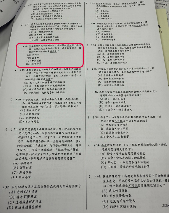 金城國中「低俗考題男老師」疑累犯!5年前試卷驚見「老衲的大X、臭娘炮」