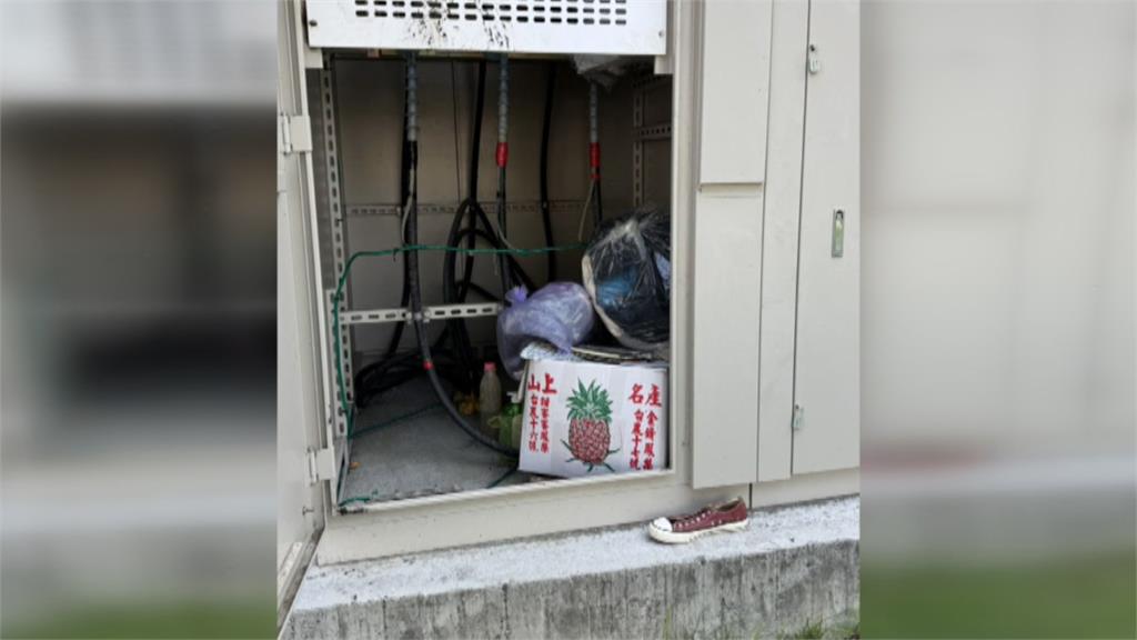 變電箱當置物櫃！　台南街友亂塞物品觸電釀「二度灼傷」