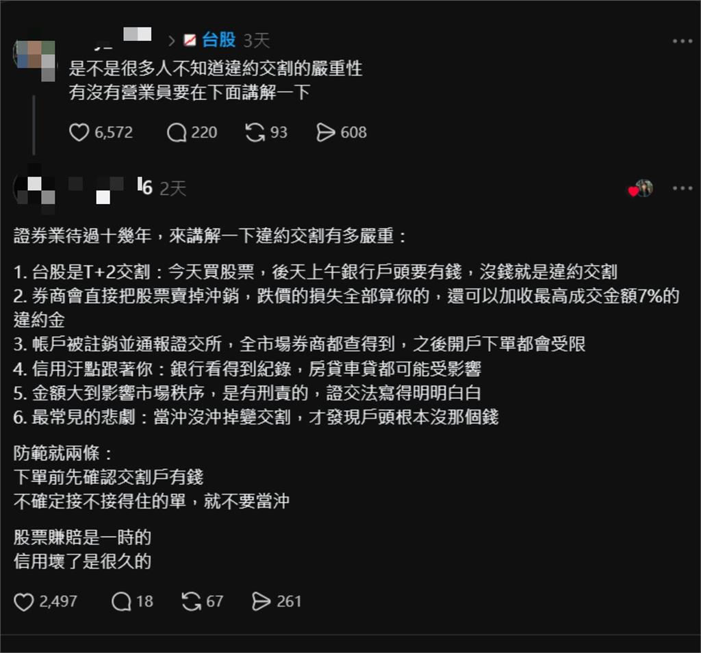 台股猛震盪「違約交割」有多慘？資深營業員揭「6大殘酷真相」賠了夫人又折兵