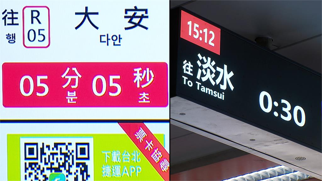 北捷車站新資訊螢幕陸續登場 「時間格式」不同解讀易混淆
