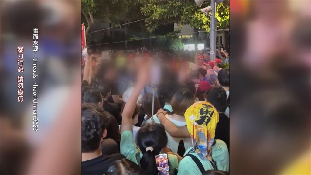 苗栗山邊媽逢甲夜市「三媽合體」 兩信眾疑因搶獻花揮拳互毆