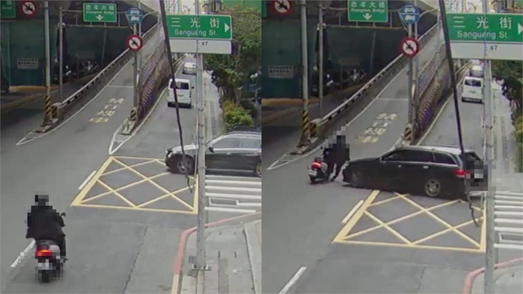 74歲老翁開車撞騎士!下秒外傭竟「幫推輪椅扶下車」超扯畫面惹怒全網