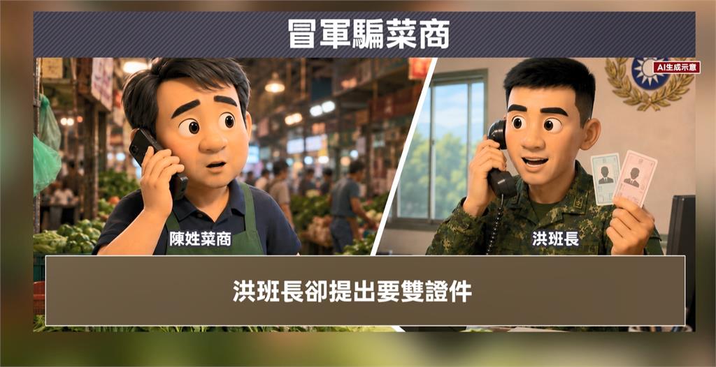 陸軍洪班長要採購大量蔬菜？　要菜商給雙證件還不能拜訪