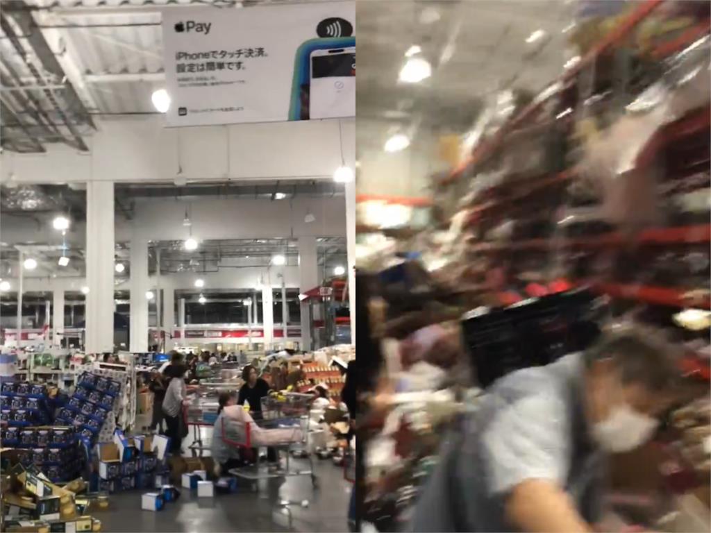 熊本7.1強震「好市多貨架全倒」！民眾「遭商品狂砸、腿被壓傷」畫面全被拍
