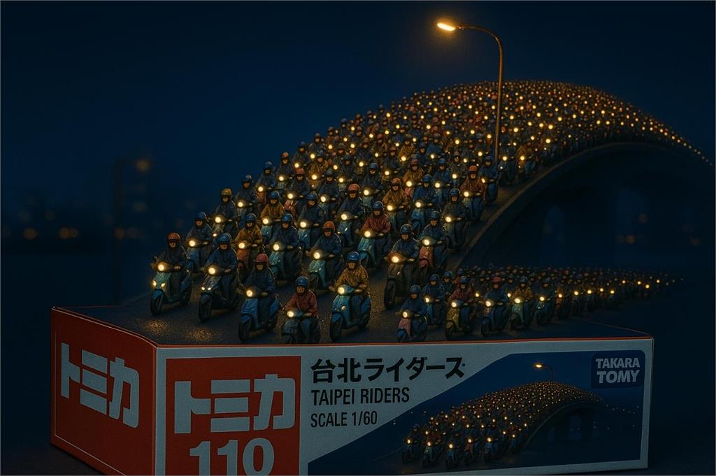台北橋「機車瀑布」變成模型!網友狂敲碗「哪裡買得到」無法下單原因曝光