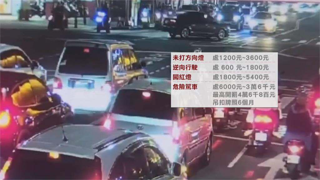 高雄街頭上演「玩命關頭」! 駕駛逆向超車100公尺4度違規