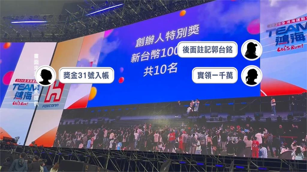 郭台銘3億大紅包稅金全包　員工證實實拿千萬