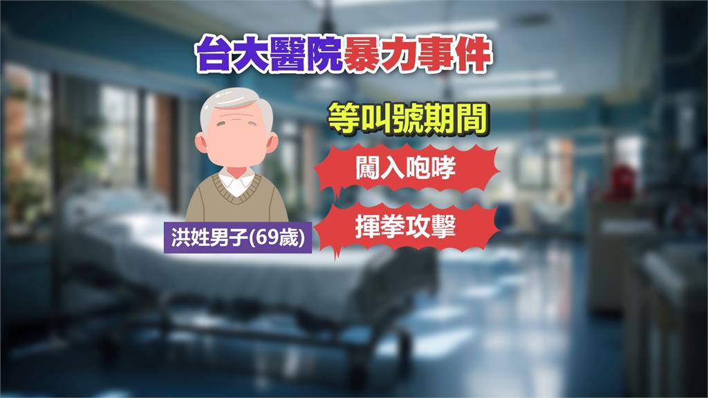 台大醫院再傳診間暴力　病患上門理論竟揮拳打醫師