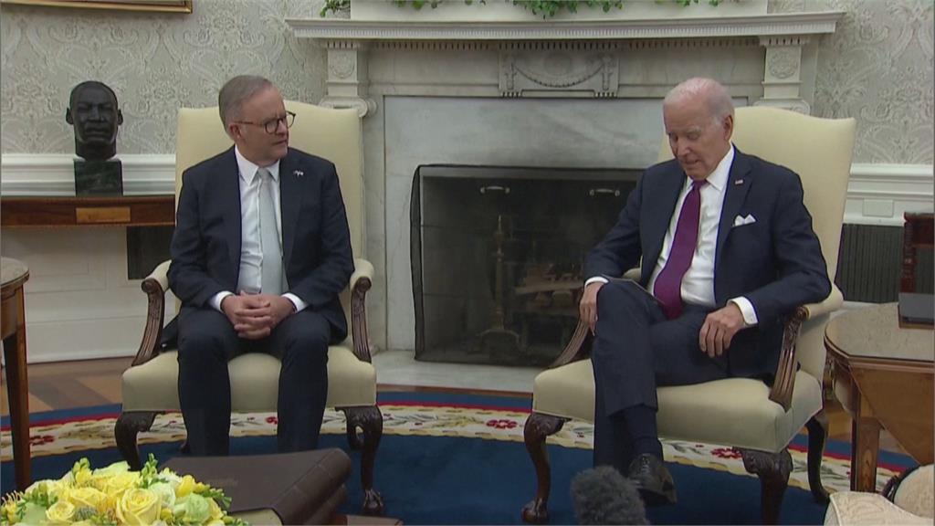 拜登與澳總理雙邊會談　重申台海和平穩定重要性