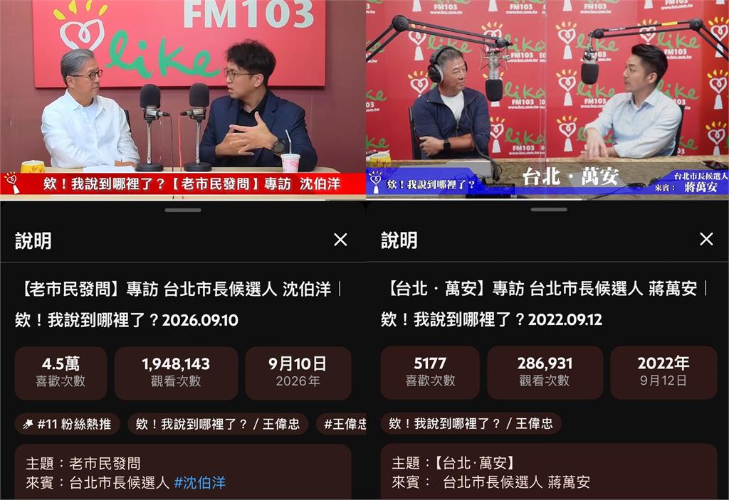 快新聞/藍營急了?王偉忠專訪沈伯洋已近2百萬觀看 他爆蔣萬安「這時」將登場