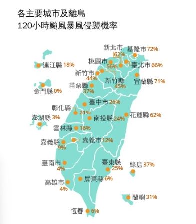 週五有機會停班課！強颱薔琵侵襲率「最高72%」氣象粉專點名3地區