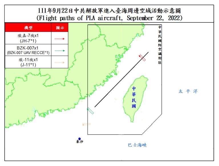 快新聞／國防部：今共18架次中國機艦擾台