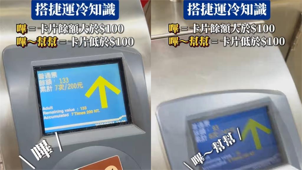 搭北捷進站「刷出2種聲音」!達人揭「真相功能」全網驚:原來有這件事
