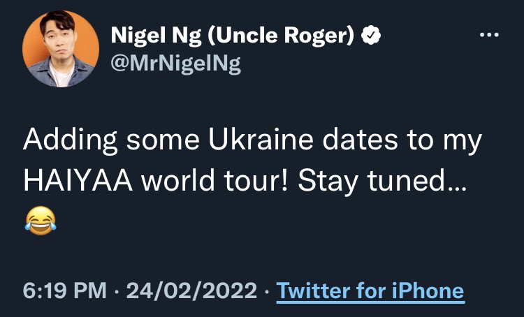 好笑嗎？Uncle Roger拿「俄烏戰爭」開玩笑！口氣超囂張全網氣炸