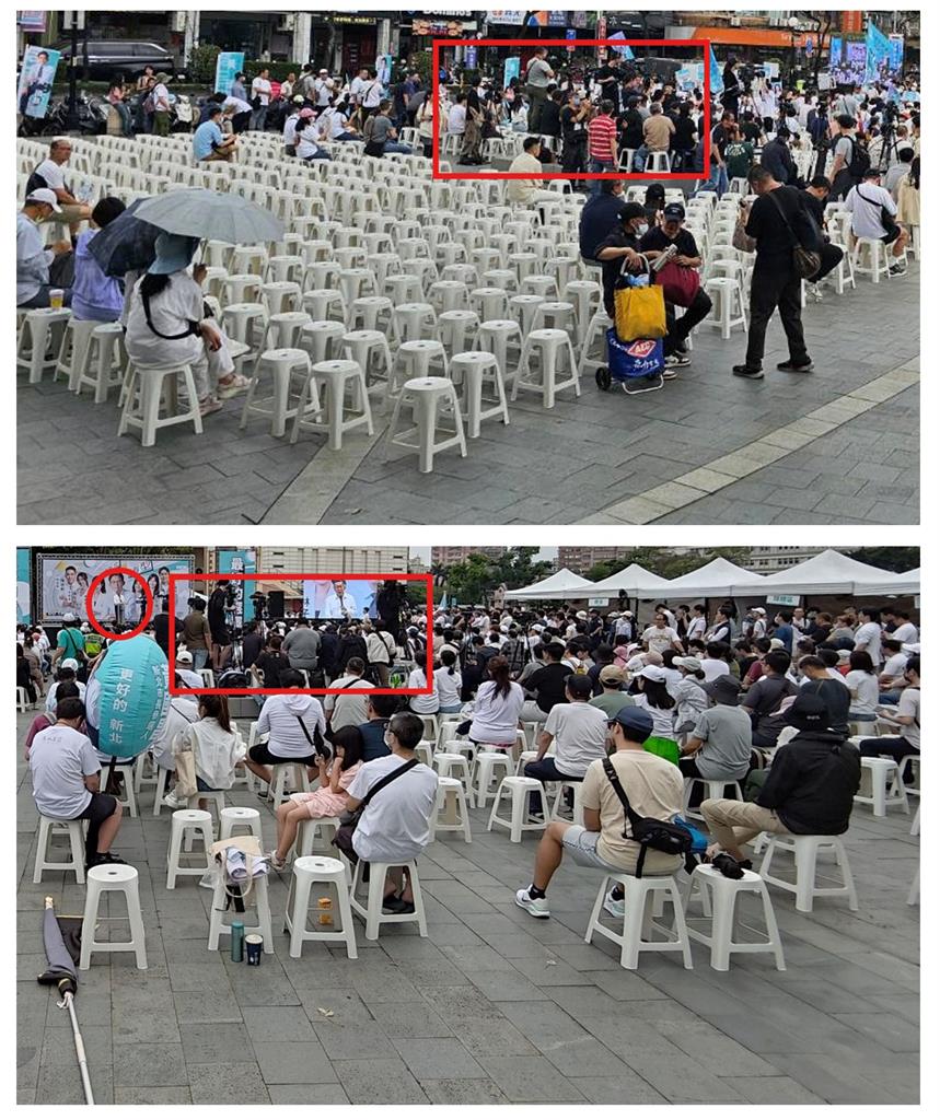 館長助陣也沒用?黃國昌造勢驚見「6座椅子塔」畫面曝…四叉貓酸:這麼少人喔?