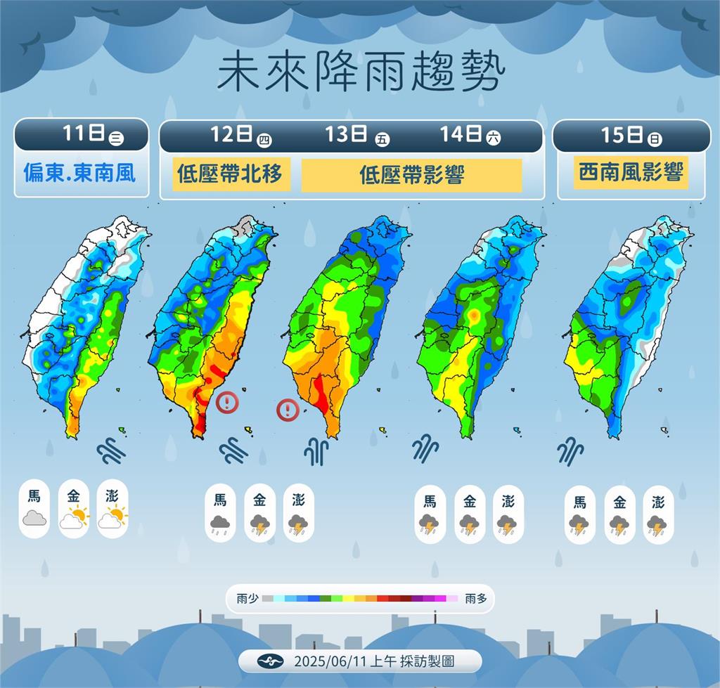 快新聞/「蝴蝶」估將朝東北飛 氣象署曝「這兩天」開始轉雨