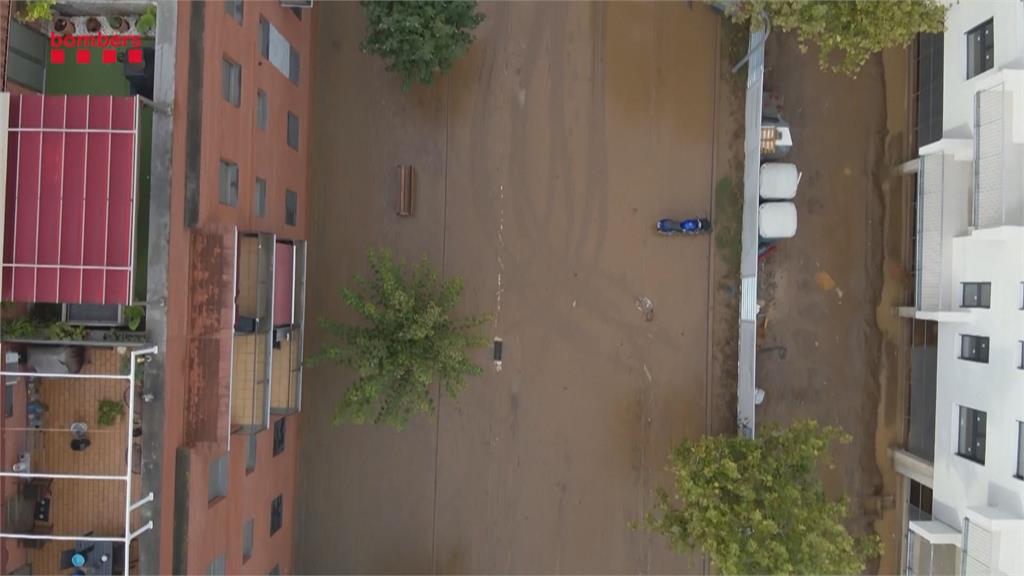 西班牙加泰隆尼亞暴雨！　洪水淹住宅、道路　2死1失聯