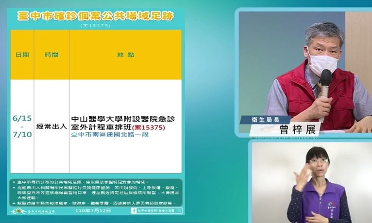 快新聞／中山附醫排班小黃司機確診！入院變重症　市府急靠實聯制追12名乘客