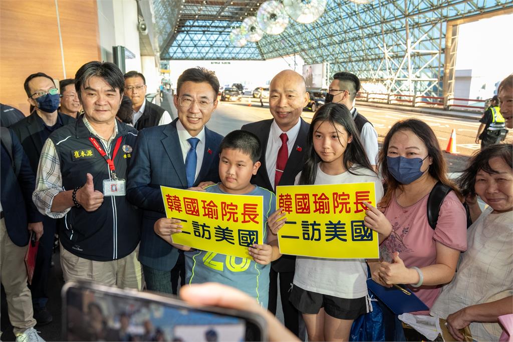 快新聞／率朝野立委赴美拚國會外交！韓國瑜揭四大目標　江啟臣親送神秘小禮