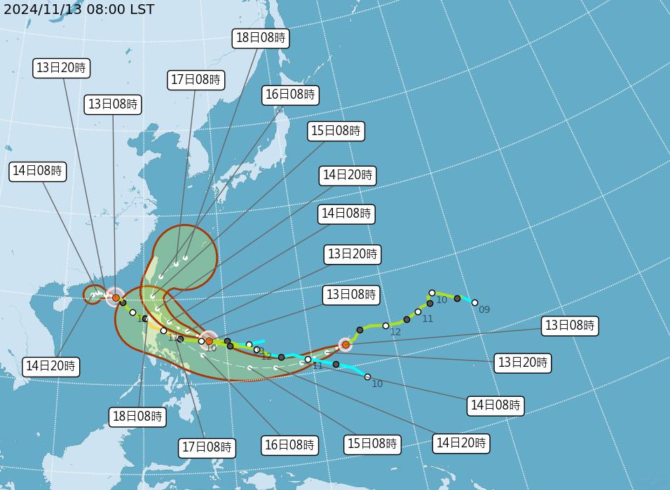 烏薩奇「調皮鬼轉」…中颱天兔最新預測圖曝光!專家:這2天風雨猛烈