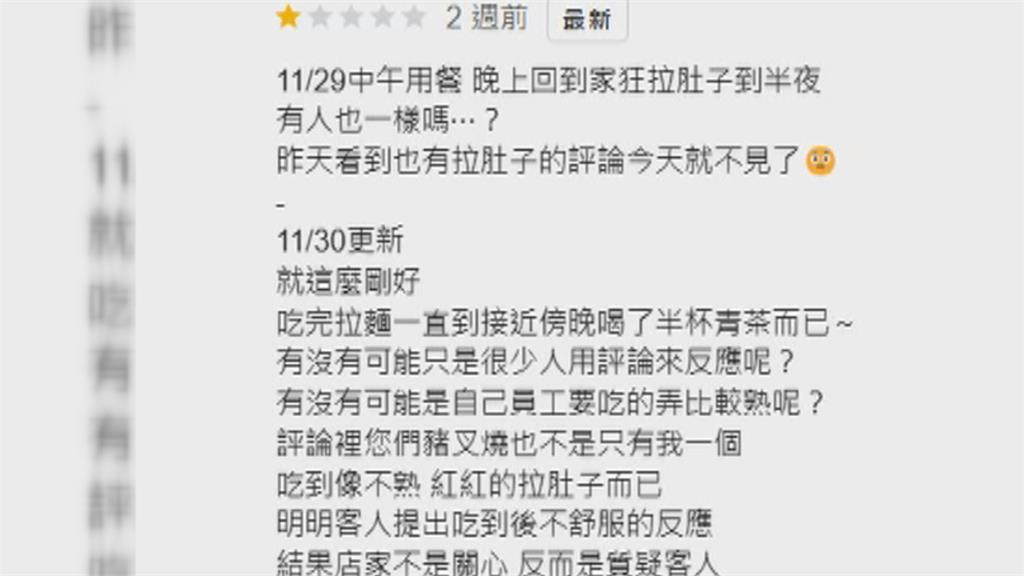 消費者吃完拉麵「狂拉肚子」　衛生局責令：清消停業一日