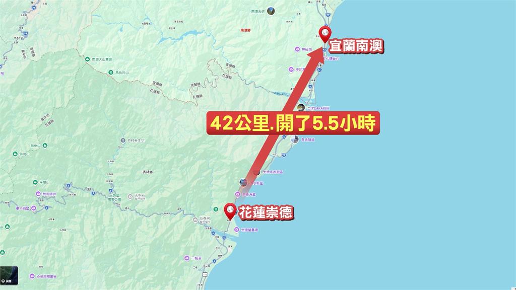蘇花公路塞爆！　崇德-南澳開5.5小時　雪隧北上回堵5公里成大型停車場