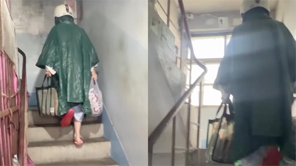 她穿「台灣味紅白拖」出門！冒雨騎車畫面流出　網驚「最接地氣天后」