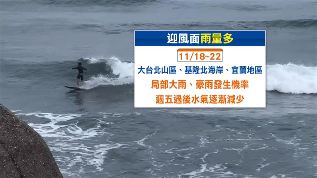 東北季風報到！　北部、東北部轉濕冷、週一北台灣低溫下探1字頭