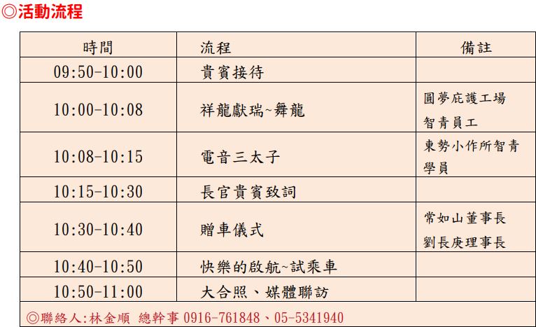 全國第一台自排高頂復康巴士(愛爾麗21號)捐贈儀式