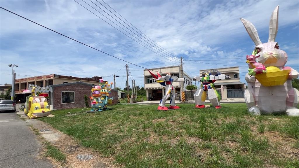 燈藝師回收大型花燈　點亮雲林口湖下崙社區