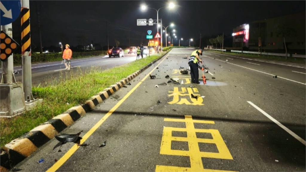 台1縣台南官田段1死2傷車禍 轎車駕駛棄車逃逸、警方追查中