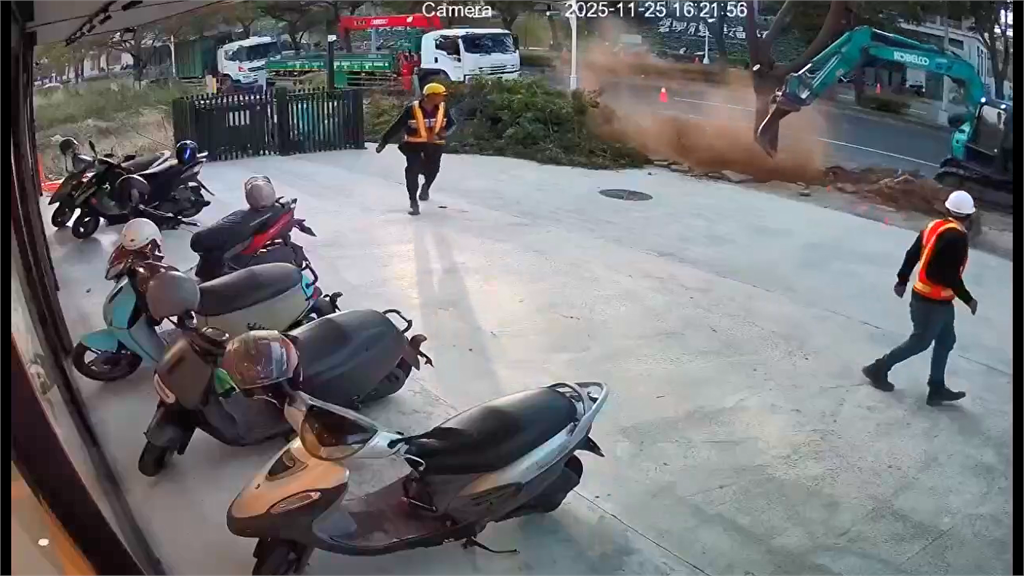 最新／用路人注意！台中北屯山西路瓦斯外洩　警消拉水線戒護中