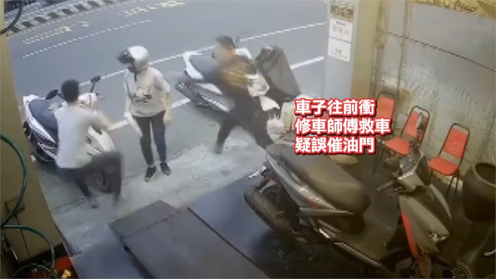 高手在民間?!女騎士機車暴衝 修車師傅隨車"衝浪"
