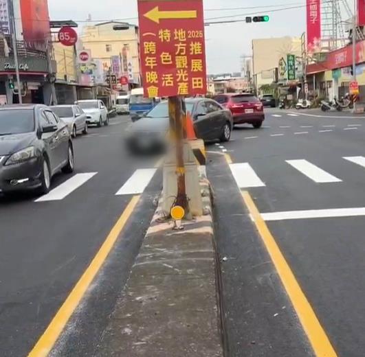 彰化田中庇護島2天擊落4車！　交通處：已考慮轉彎軌跡