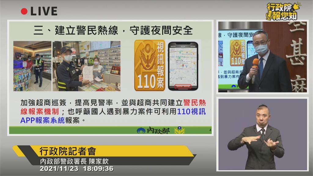 防超商暴力事件 徐國勇:配置辣椒水.增見警率