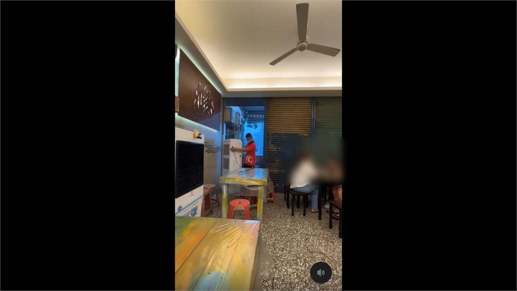 丹娜絲逼近！嘉義狂風暴雨　蚵捲店急拉鐵門護客人　驚險過程全都錄