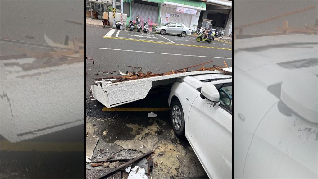 不敵大雨塌陷！大寮三合院屋頂崩落　大社護堤嚴重傾斜