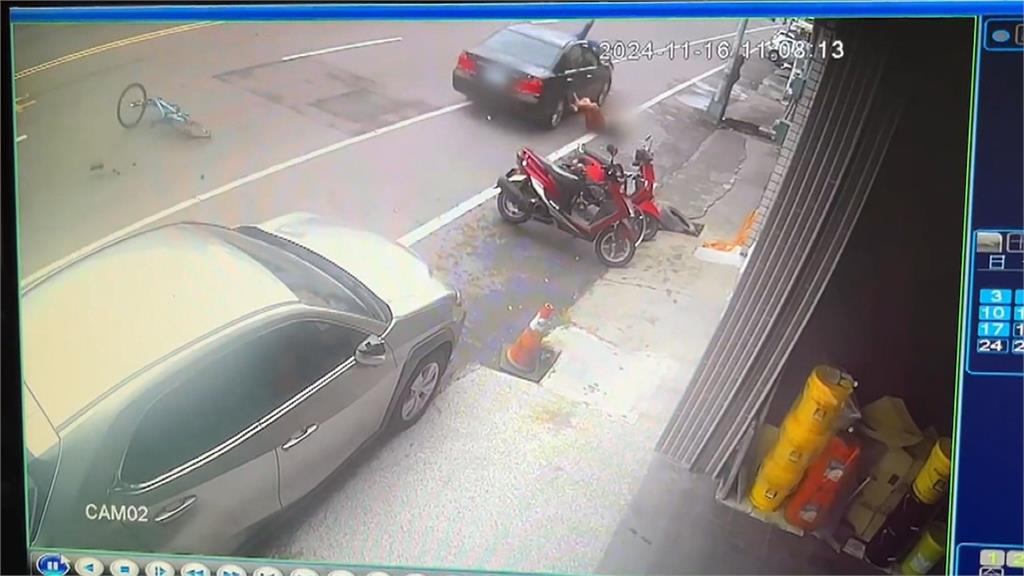 雲林驚悚車禍! 騎士倒V卡擋風玻璃 兄弟騎單車遭撞1重傷