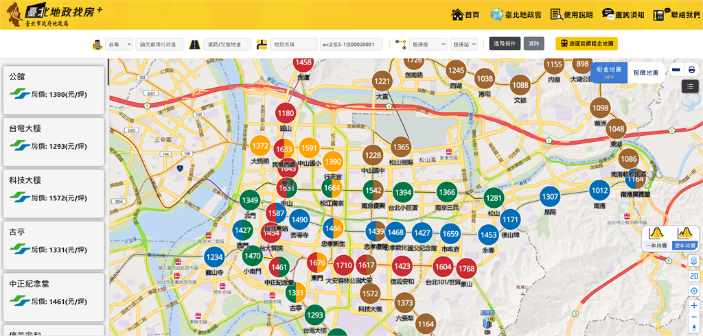 告別惡房東！臺北地政找房+一鍵查看臺北市租金行情  輕鬆讀懂房價資訊