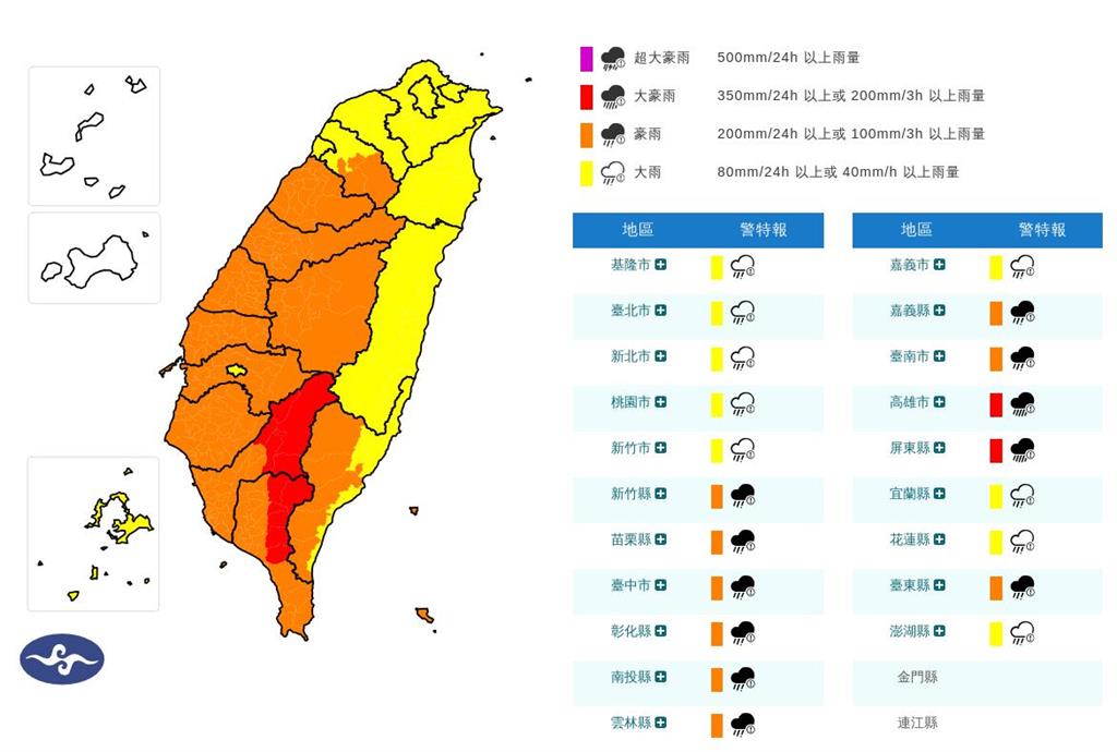 雨彈狂轟「高峰期來了」整片紫爆!專頁揭「3大地區皮繃緊」:風險很高