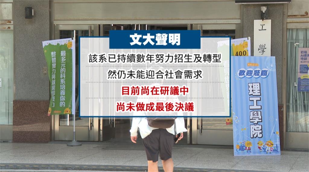 60週年前夕！　文化大學老字號「勞動系」傳廢系　校方：還在研議中