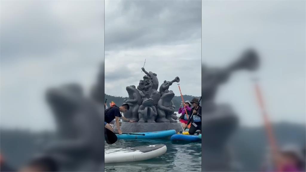 SUP橫渡日月潭首登場 毛孩、小寶寶也來參加
