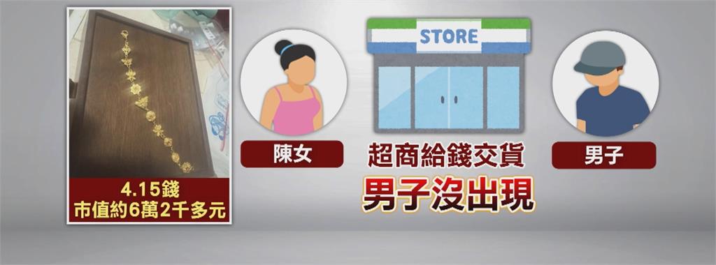 高雄女賣金鍊約秤重! 買家幫收拾"偷塞口袋" 騙領錢逃逸