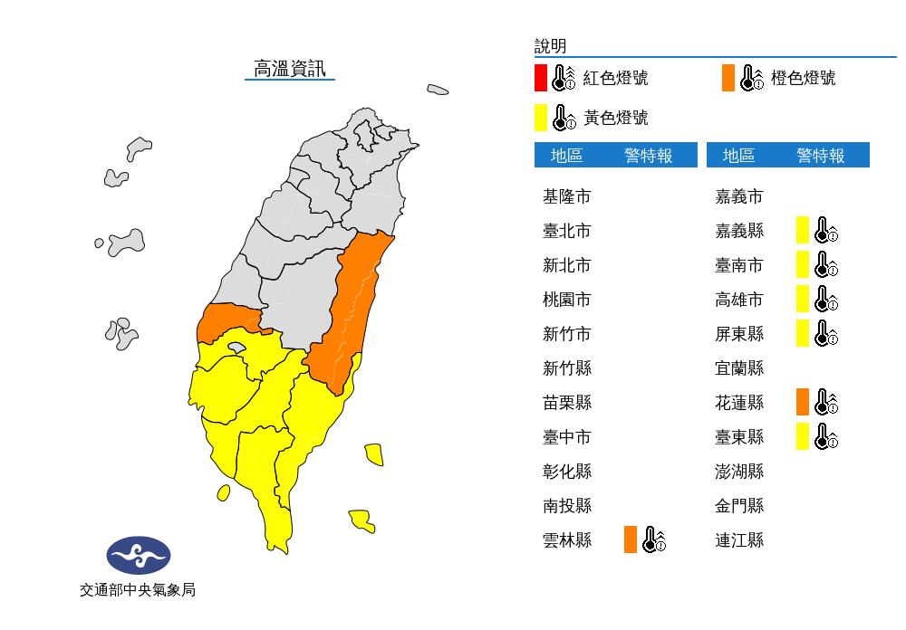 快新聞／熱爆！明7縣市熱到亮燈高溫飆36度　台東防焚風